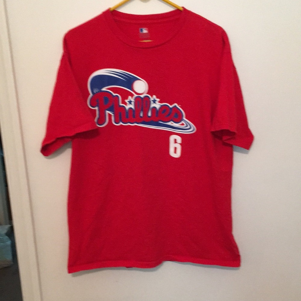 Philadelphia Phillies MLB  #6 Howard Red T-shirt Men’s Large